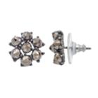 Simply Vera Vera Wang Faceted Cluster Nickel Free Stud Earrings, Women's, Black
