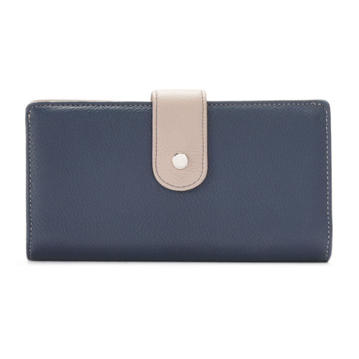 Apt. 9&reg; Soho Leather Rfid-blocking Tab Clutch, Women's, Blue (navy)