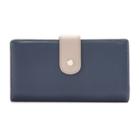 Apt. 9&reg; Soho Leather Rfid-blocking Tab Clutch, Women's, Blue (navy)