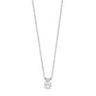 Forever Classic Sterling Silver 3/4 Carat T.w. Lab-created Moissanite Solitaire Pendant, Women's, Size: 18, White