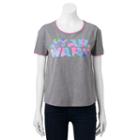 Juniors' Star Wars Tie-dye Logo Graphic Tee, Girl's, Size: Xs, Grey