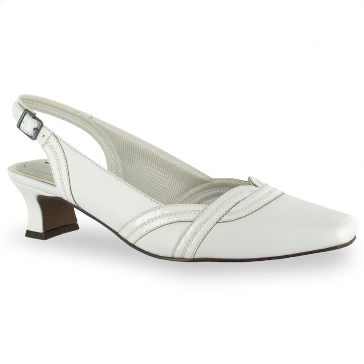 Easy Street Stunning Women's Slingback High Heels, Size: Medium (10), White