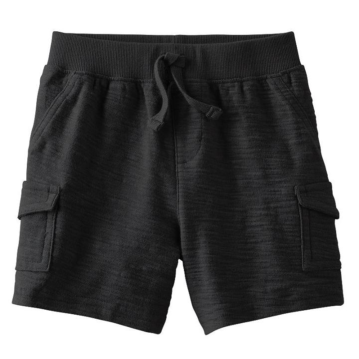 Boys 4-10 Jumping Beans&reg; Slubbed Cargo Shorts, Boy's, Size: 7, Black