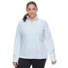 Plus Size Tek Gear Microfleece 1/4-zip Pullover Top, Women's, Size: 2xl, Light Blue