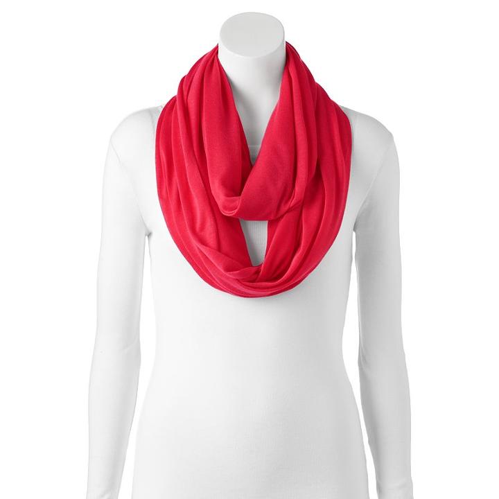 Calling The People Jersey Infinity Scarf, Women's, Red