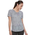 Women's Tek Gear&reg; Easy Burnout V-neck Yoga Tee, Size: Xl, Med Grey