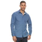 Men's Apt. 9&reg; Premier Flex Slim-fit Stretch Button-down Shirt, Size: Xl Slim, Blue