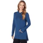 Women's Cuddl Duds Softwear Hoodie, Size: Xl, Turquoise/blue (turq/aqua)