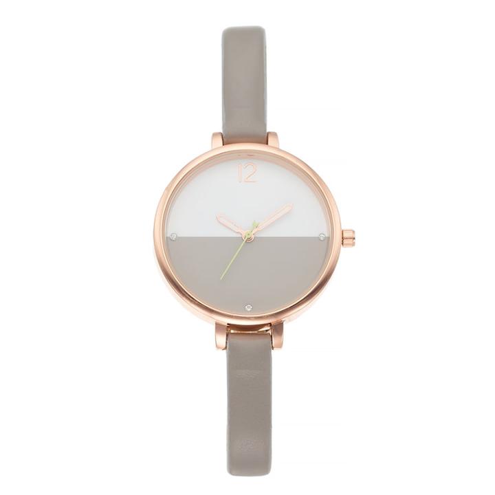 Women's Crystal Colorblock Watch, Size: Medium, Grey