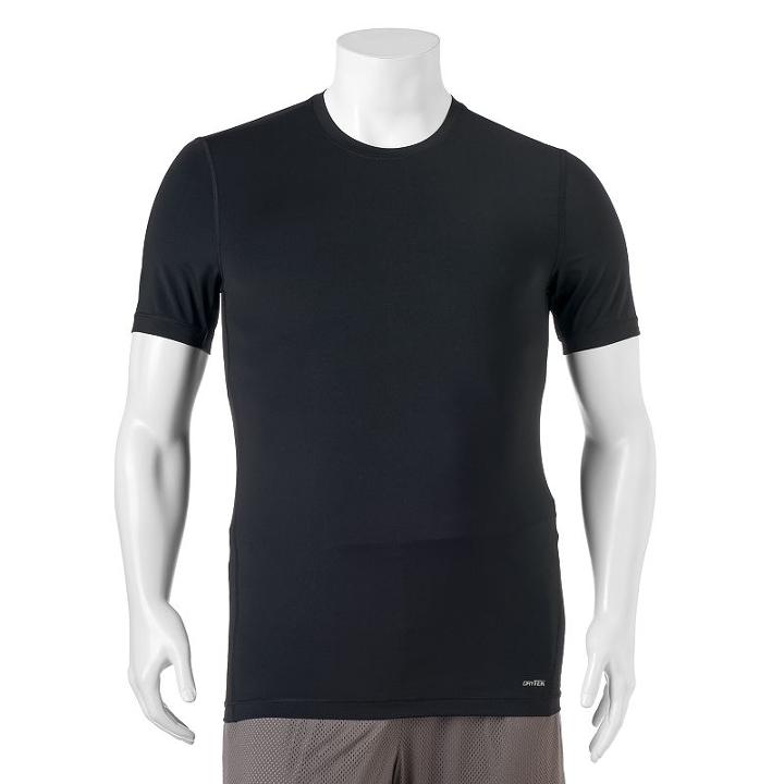 Big & Tall Tek Gear&reg; Dry Tek Base Layer Tee, Men's, Size: 3xl Tall, Black