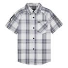 Boys 4-7 Hurley Plaid Button Down Shirt, Size: 4, White