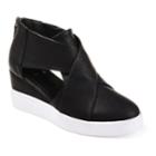 Journee Collection Journee Collection Seena Women's D'orsay Wedge Sneakers, Size: Medium (9), Black