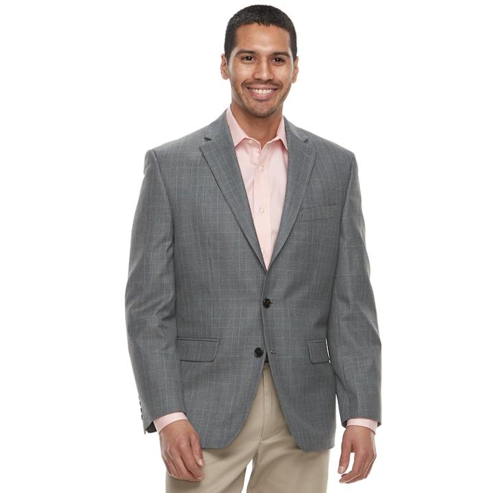 Men's Chaps Classic-fit Patterned Sport Coat, Size: 40 - Regular, Grey