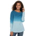 Women's Sonoma Goods For Life&trade; French Terry Crewneck Sweatshirt, Size: Xs, Light Blue