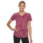 Women's Tek Gear&reg; Short Sleeve Tee, Size: Xl Tall, Dark Red