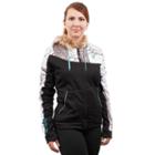Women's Huntworth Active Hooded Colorblock Hiking Jacket, Size: Medium, Black