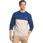 Men's Izod Advantage Sportflex Regular-fit Colorblock Performance Fleece Pullover, Size: Small, Med Blue