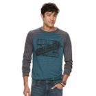 Men's Rock & Republic Whiskey Raglan Tee, Size: Medium, Turquoise/blue (turq/aqua)