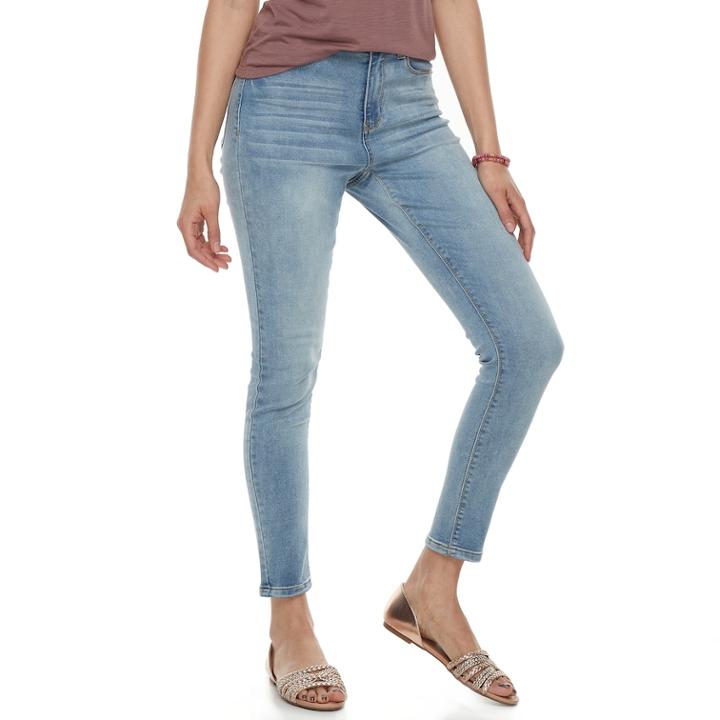 Juniors' Mudd&reg; High Waisted Jeggings, Teens, Size: 7, Dark Blue