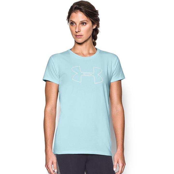 Women's Under Armour Big Logo Short Sleeve Graphic Tee, Size: Large, Blue