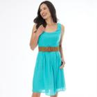 Women's Ab Studio Fit & Flare Tank Dress, Size: 14, Brt Green