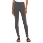 Sonoma Goods For Life&trade; Midrise Stretch Leggings - Women's, Size: Small, Dark Grey