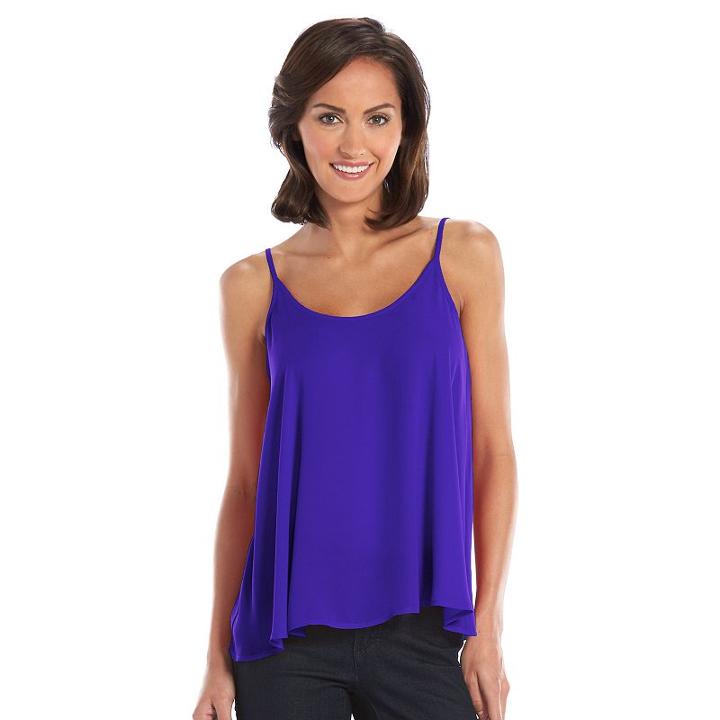 Women's Apt. 9&reg; Georgette Camisole, Size: Medium, Drk Purple