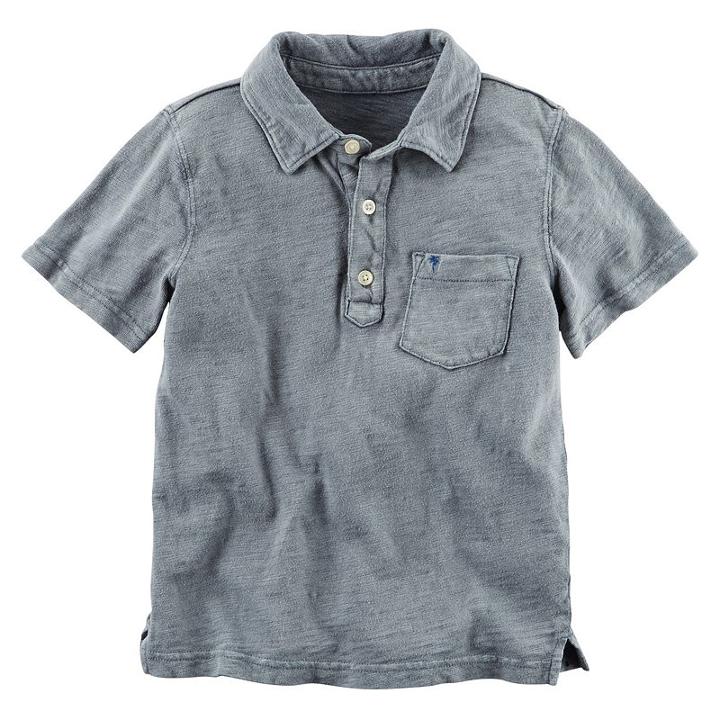 Boys 4-8 Carter's Solid Polo Shirt, Boy's, Size: 7, Grey