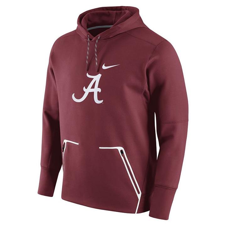 Men's Nike Alabama Crimson Tide Vapor Speed Fleece Hoodie, Size: Medium, Dark Red
