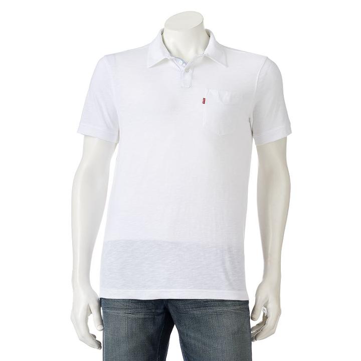 Men's Levi's&reg; Sassa Solid Polo, Size: Xl, White