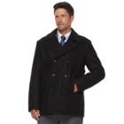 Men's Chaps Wool-blend Peacoat, Size: Xxl, Black