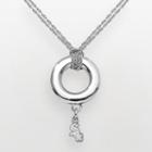 Logoart Chicago White Sox Sterling Silver Logo Halo Pendant, Women's, Size: 16, Grey