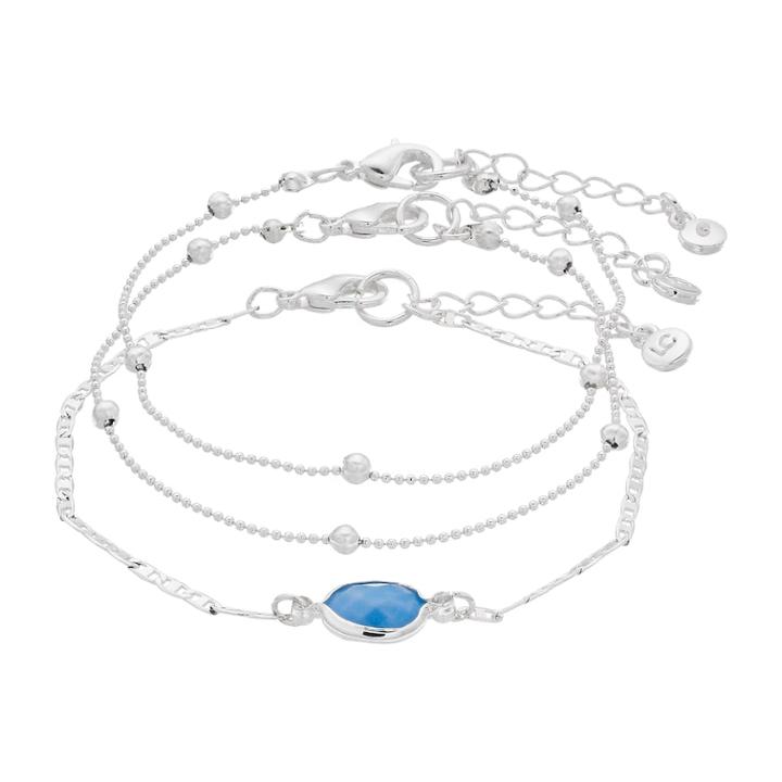 Lc Lauren Conrad Blue Stone Bracelet Set, Women's
