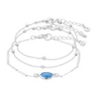 Lc Lauren Conrad Blue Stone Bracelet Set, Women's