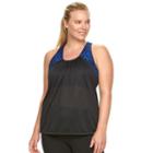 Plus Size Gaiam Movement Mesh Racerback Tank, Women's, Size: 3xl, Black