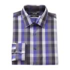 Apt. 9, Men's &reg; Modern-fit Patterned Stretch Dress Shirt, Size: 18 36/37, Purple