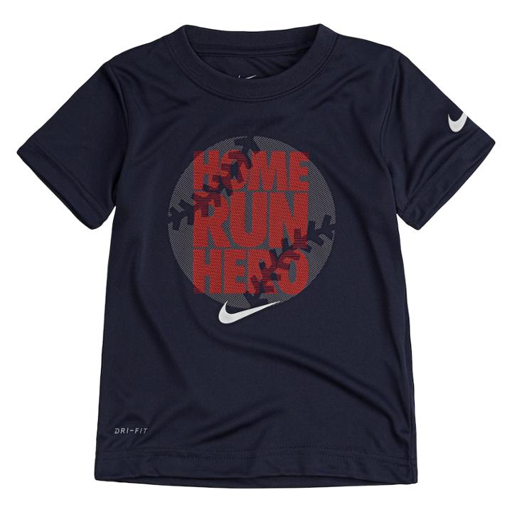 Toddler Boy Nike Dri-fit Home Run Hero Baseball Tee, Size: 3t, Blue (navy)