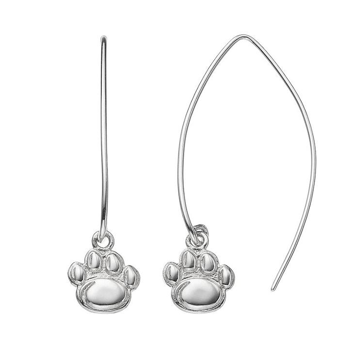 Dayna U Penn State Nittany Lions Sterling Silver Hook Earrings, Women's, Grey
