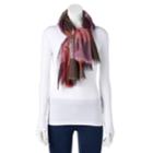 Women's Apt. 9&reg; Brushed Stripe Blanket Square Scarf, Red Multi