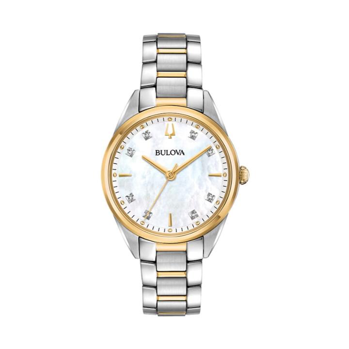 Bulova Women's Sutton Diamond Two Tone Stainless Steel Watch - 98p184, Multicolor