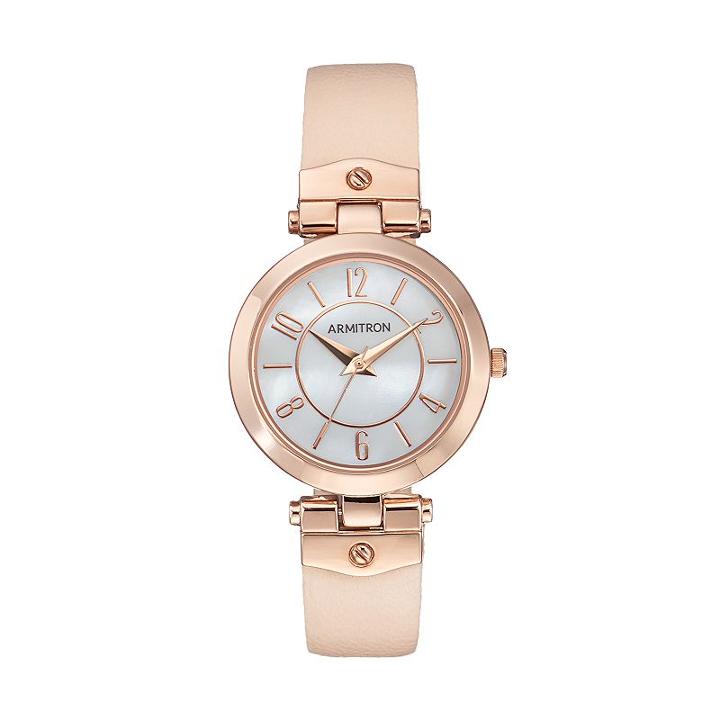 Armitron Women's Leather Watch - 75/5338mprgbh, Size: Small, Brown
