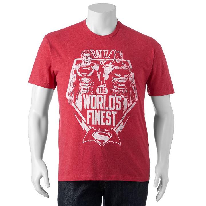 Big & Tall Battle Of The World's Finest Tee, Men's, Size: 2xb, Red