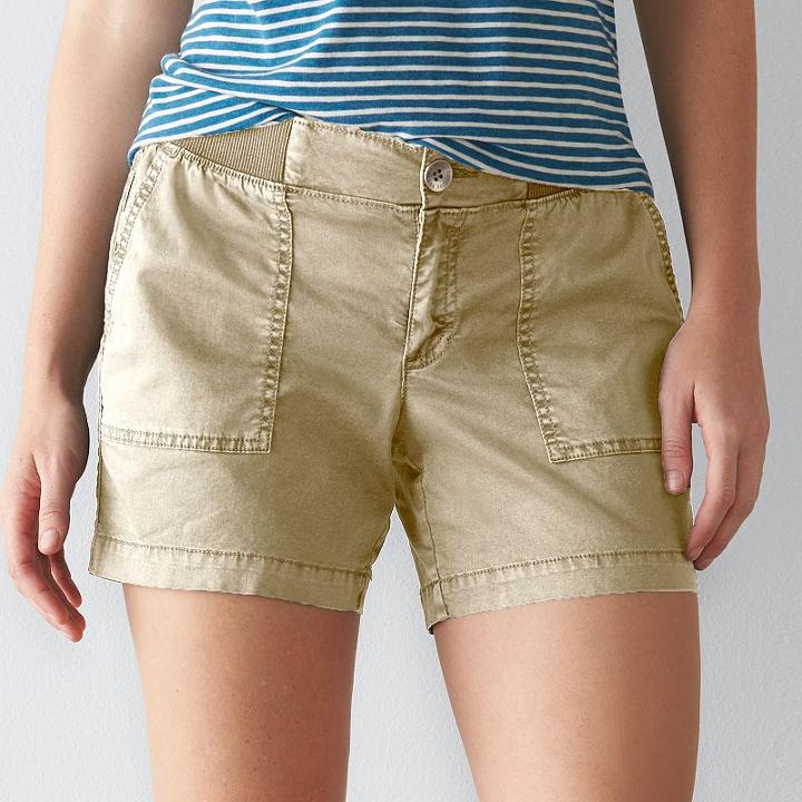 Women's Sonoma Goods For Life&trade; Utility Shorts, Size: 8, Light Grey