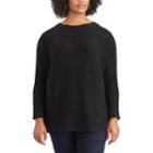 Plus Size Chaps Cable Knit Sweater, Women's, Size: 3xl, Black