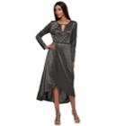 Women's Jennifer Lopez Metallic Faux-wrap Maxi Dress, Size: Large, Black