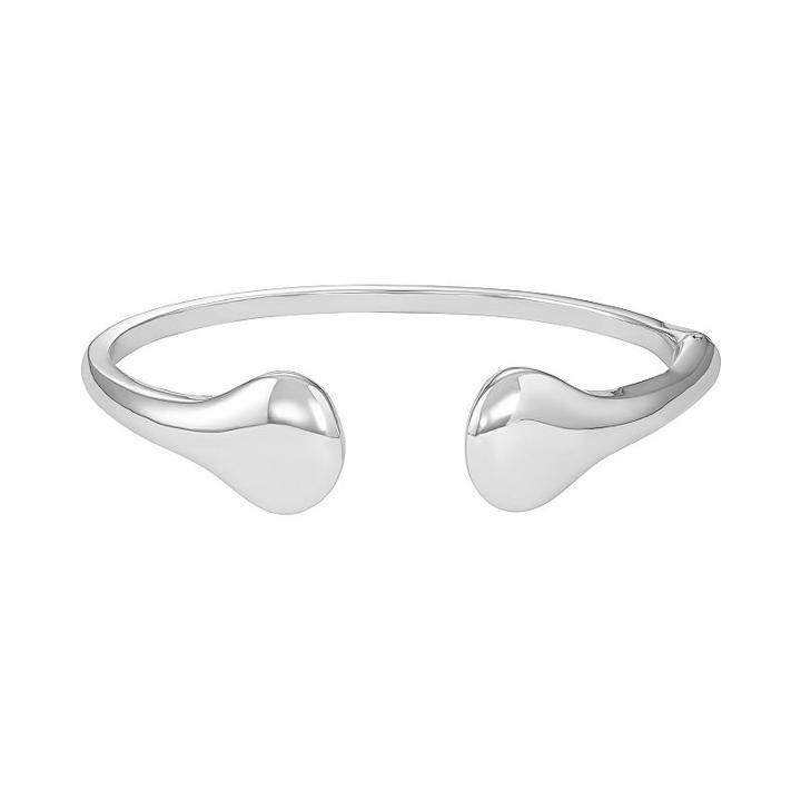 Sterling Silver Teardrop Hinged Cuff Bracelet, Women's, Size: 7