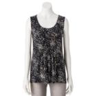 Women's Croft & Barrow Scoopneck Tank, Size: Medium, Black