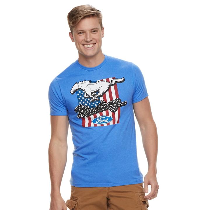 Men's Ford Mustang Americana Tee, Size: Medium, Blue