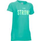 Girls 7-16 Under Armour Strong Metallic Graphic Tee, Girl's, Size: Xl, Lt Green