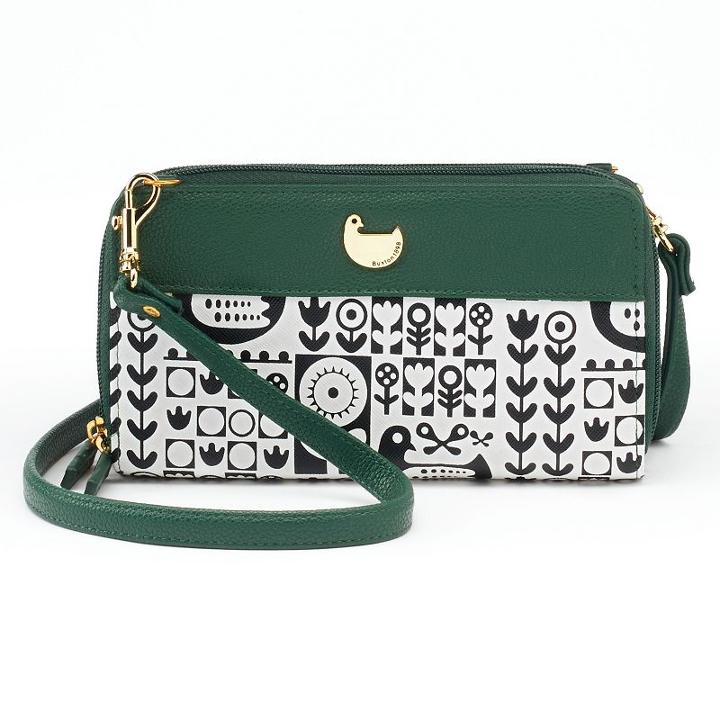 Buxton Nordic Flight Ultimate Convertible Clutch Organizer, Women's, Green
